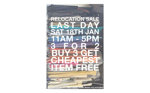Relocation Sale - LAST DAY SPECIAL - 3 FOR 2