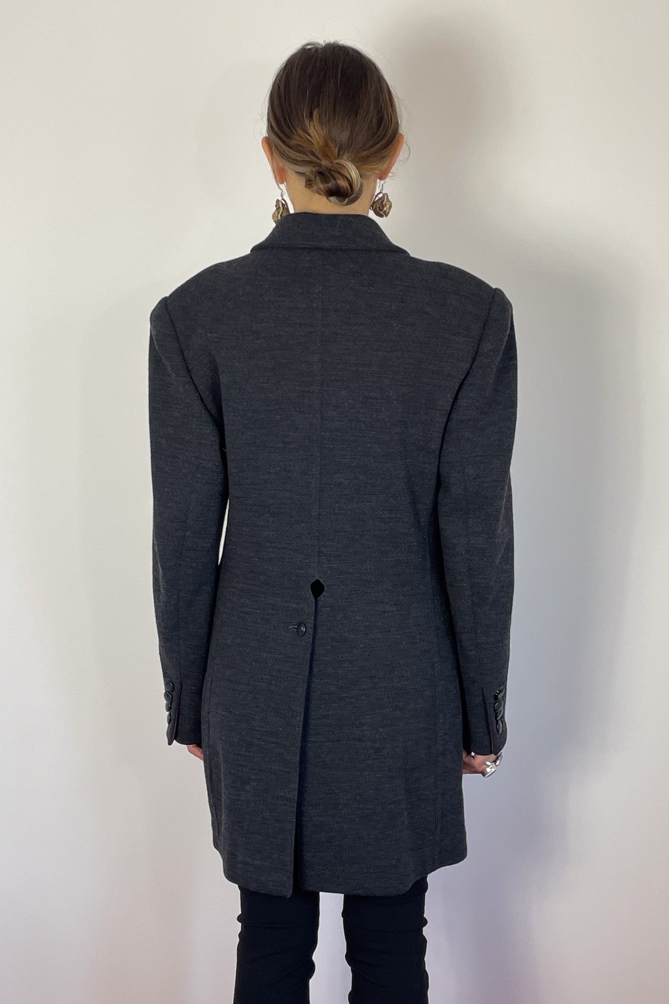 Hermes Wool & Leather Trim Blazer