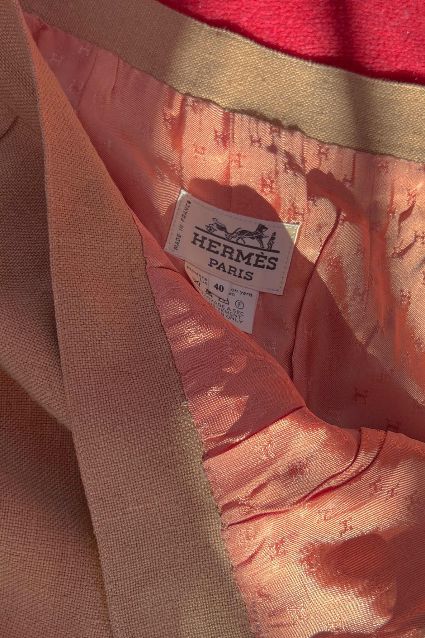 Hermès Linen Skirt