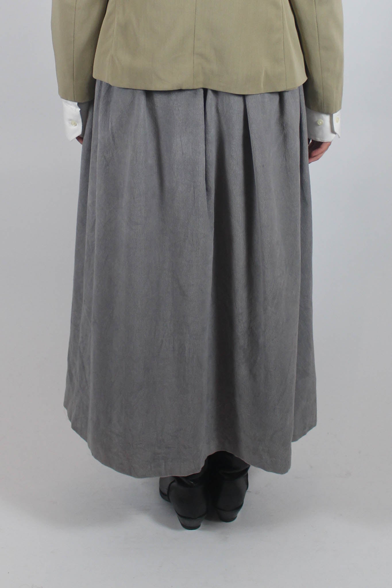 Grey Corduroy Maxi Skirt