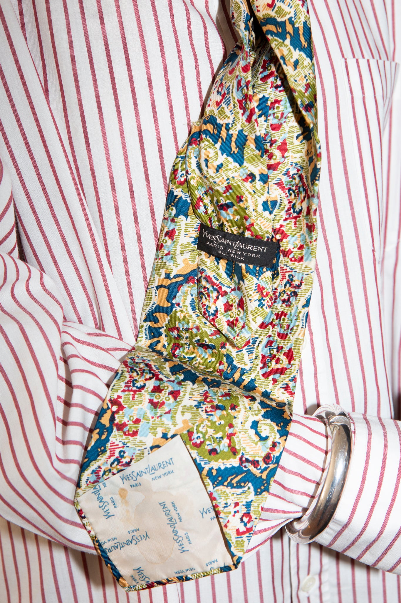 1970s YSL Silk Tie