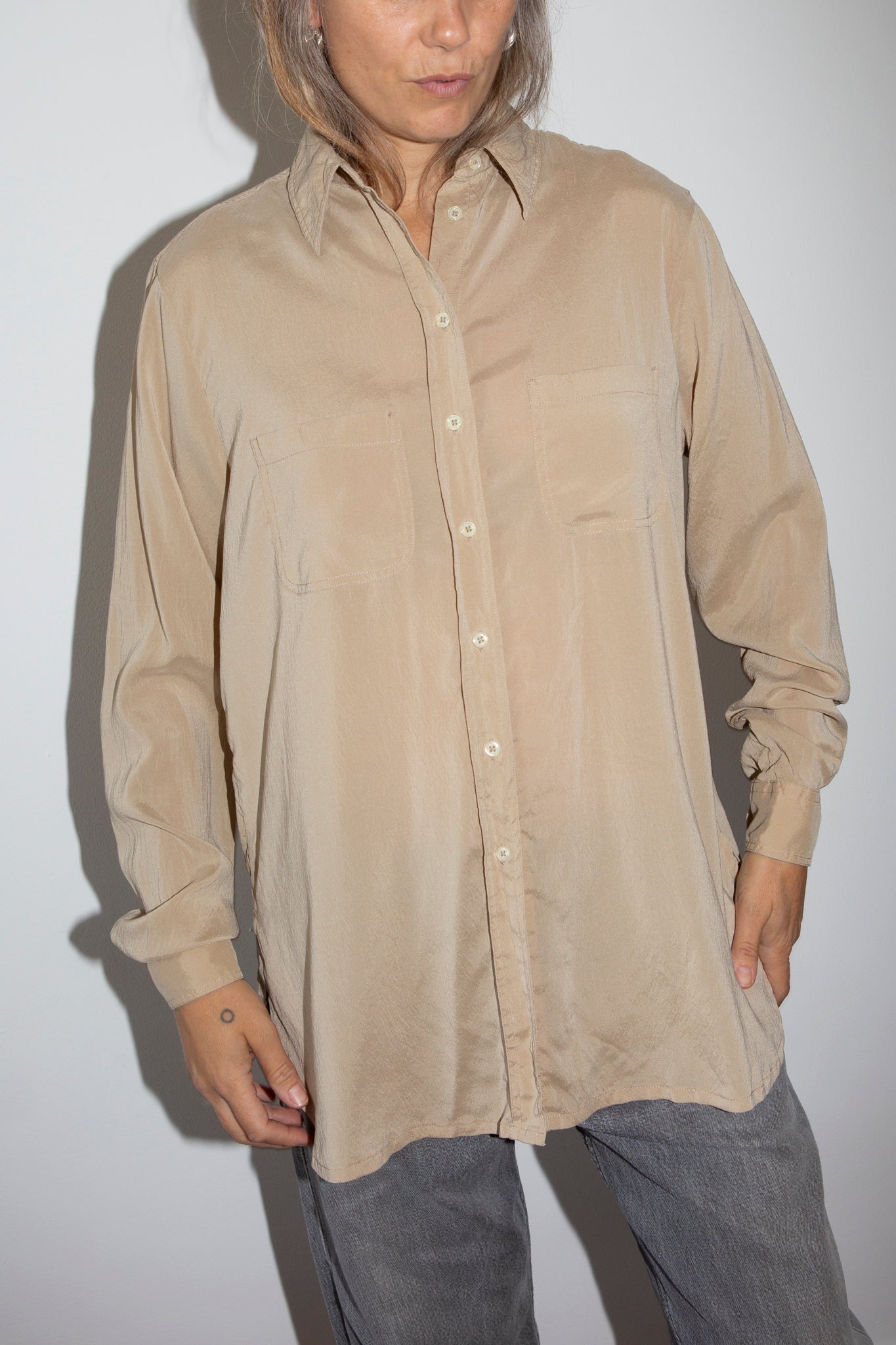 Butter Long Sleeve Silk Shirt