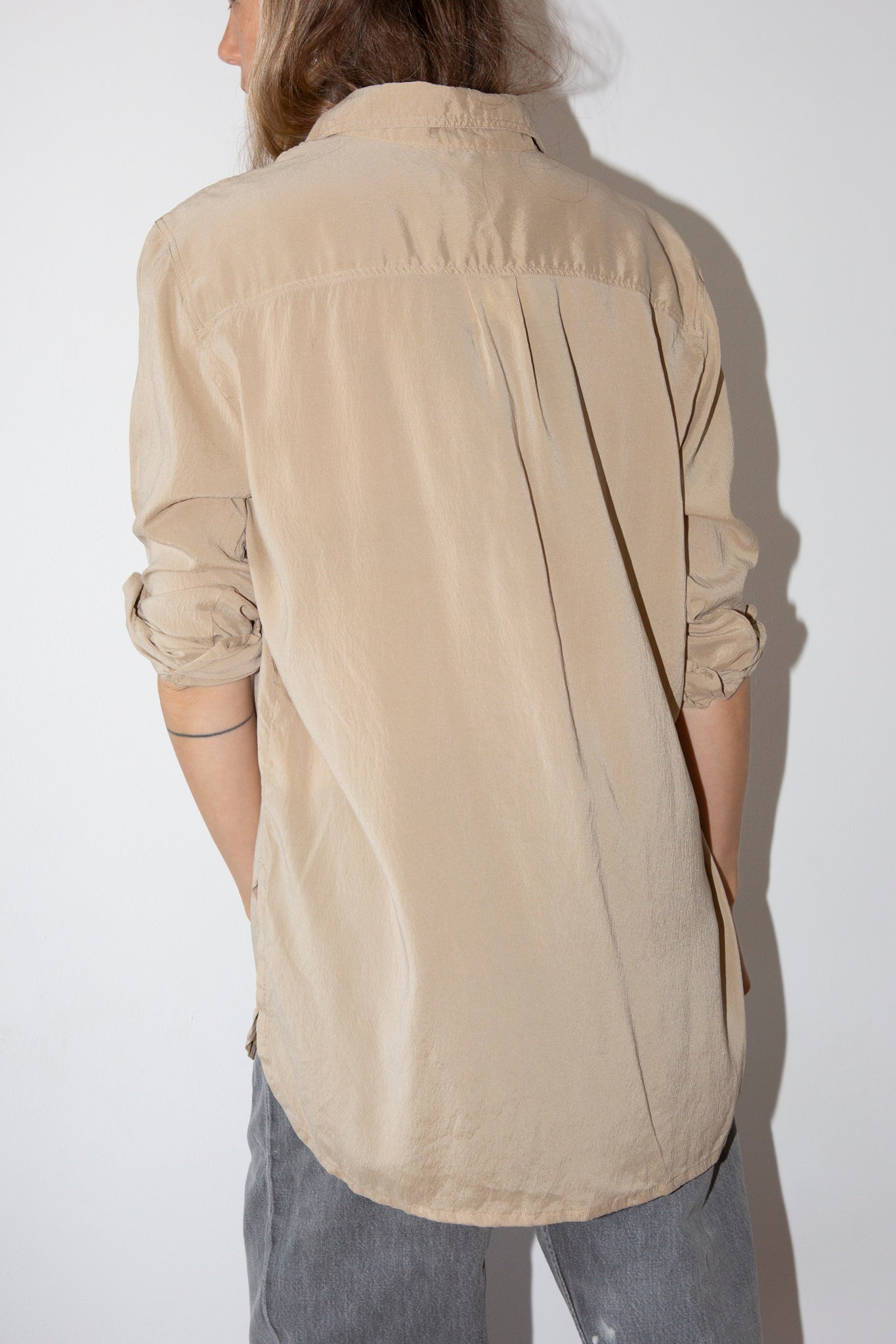 Butter Long Sleeve Silk Shirt