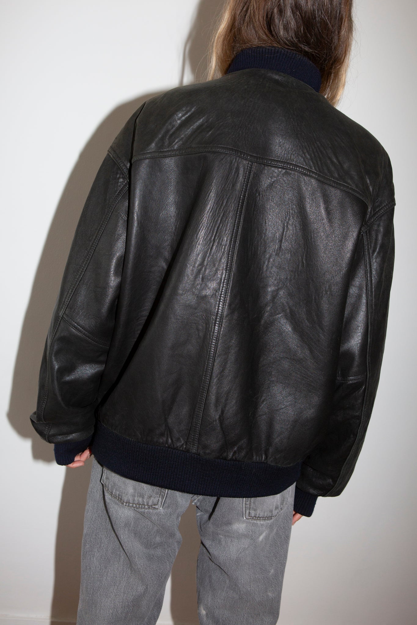 90s Leather Bomber