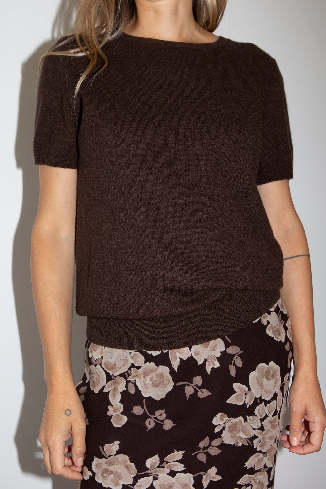 Brown Cashmere Top