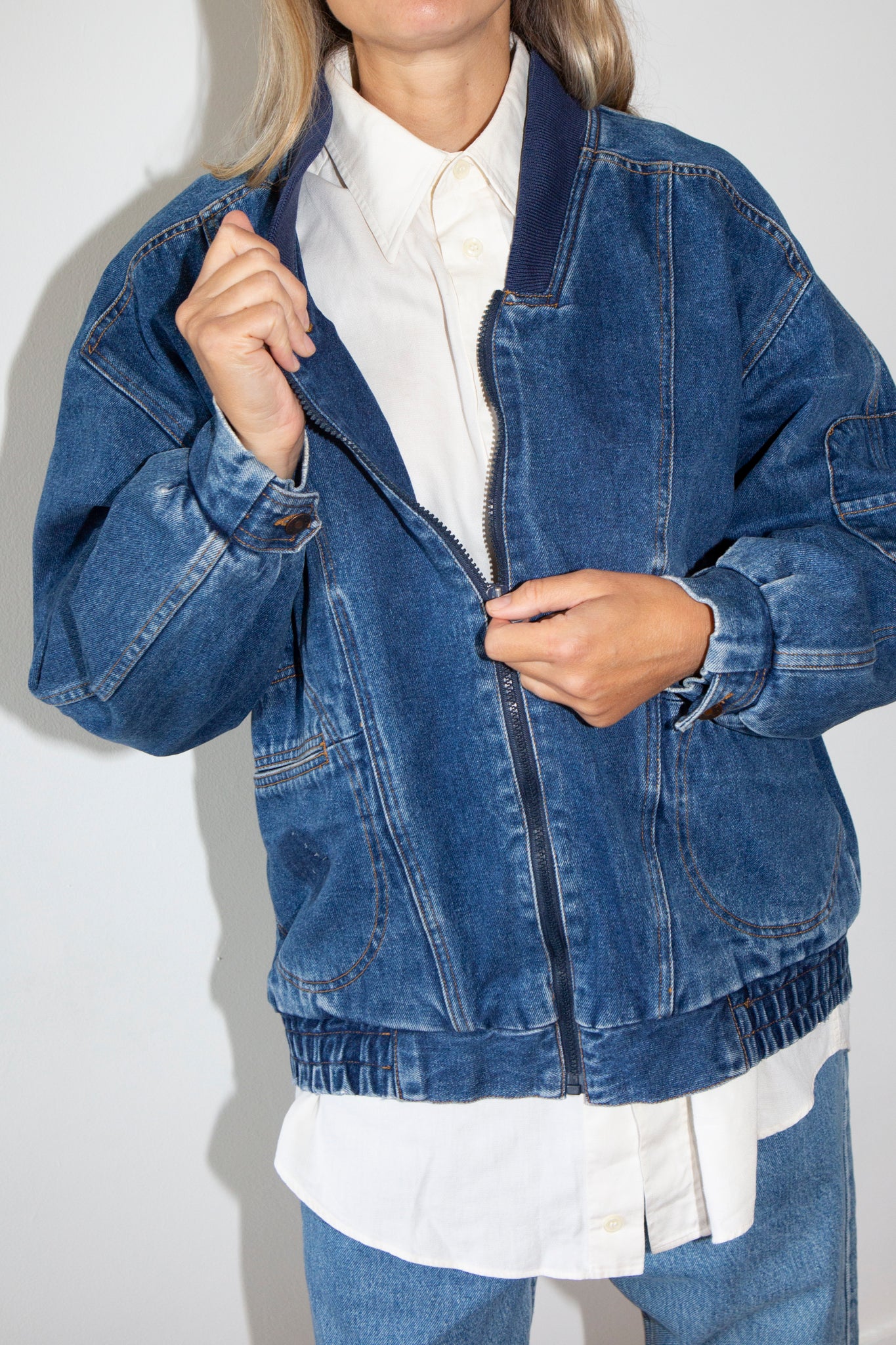 1980s Denim Bomber