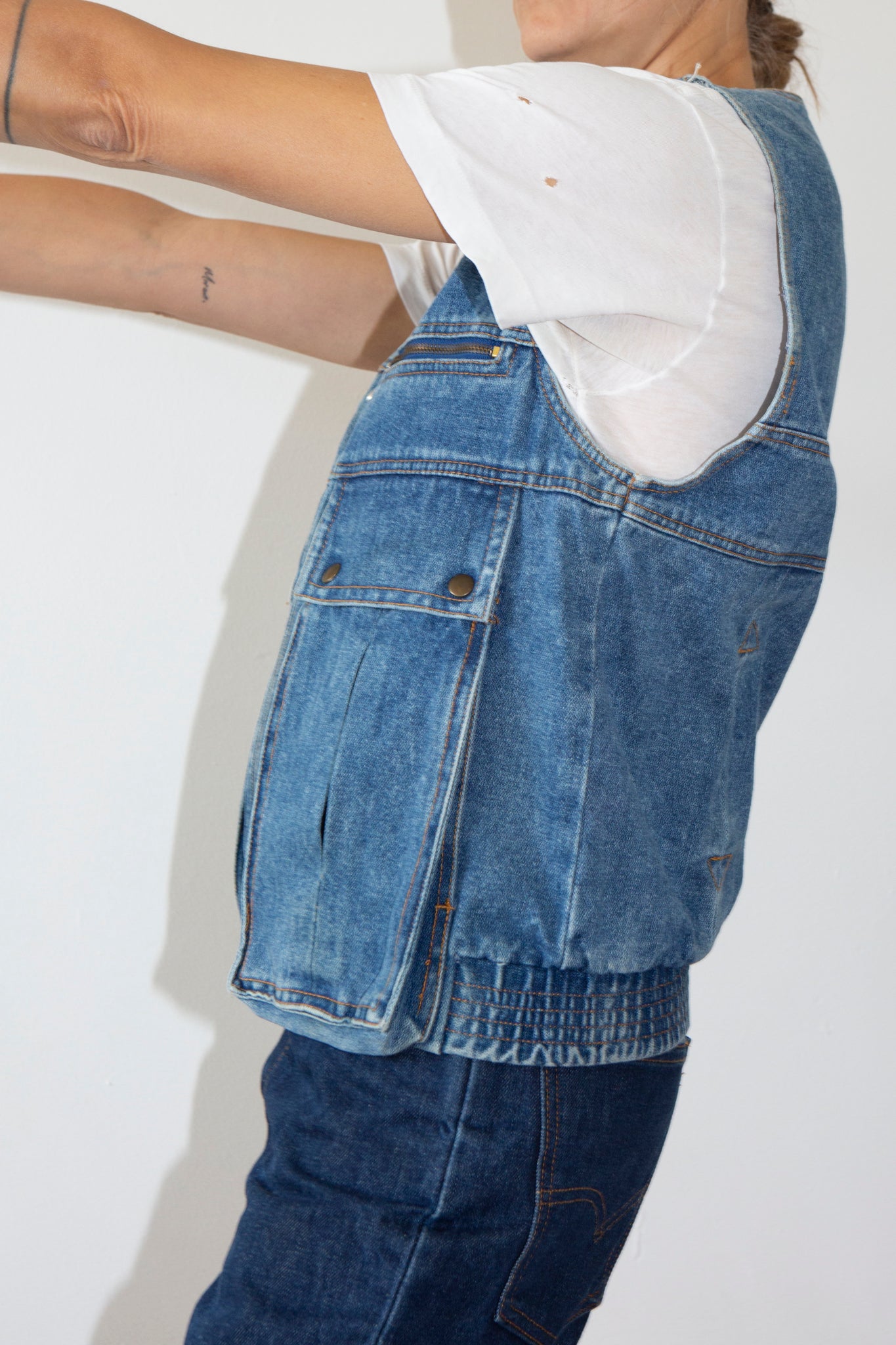 Denim Cargo Waistcoat