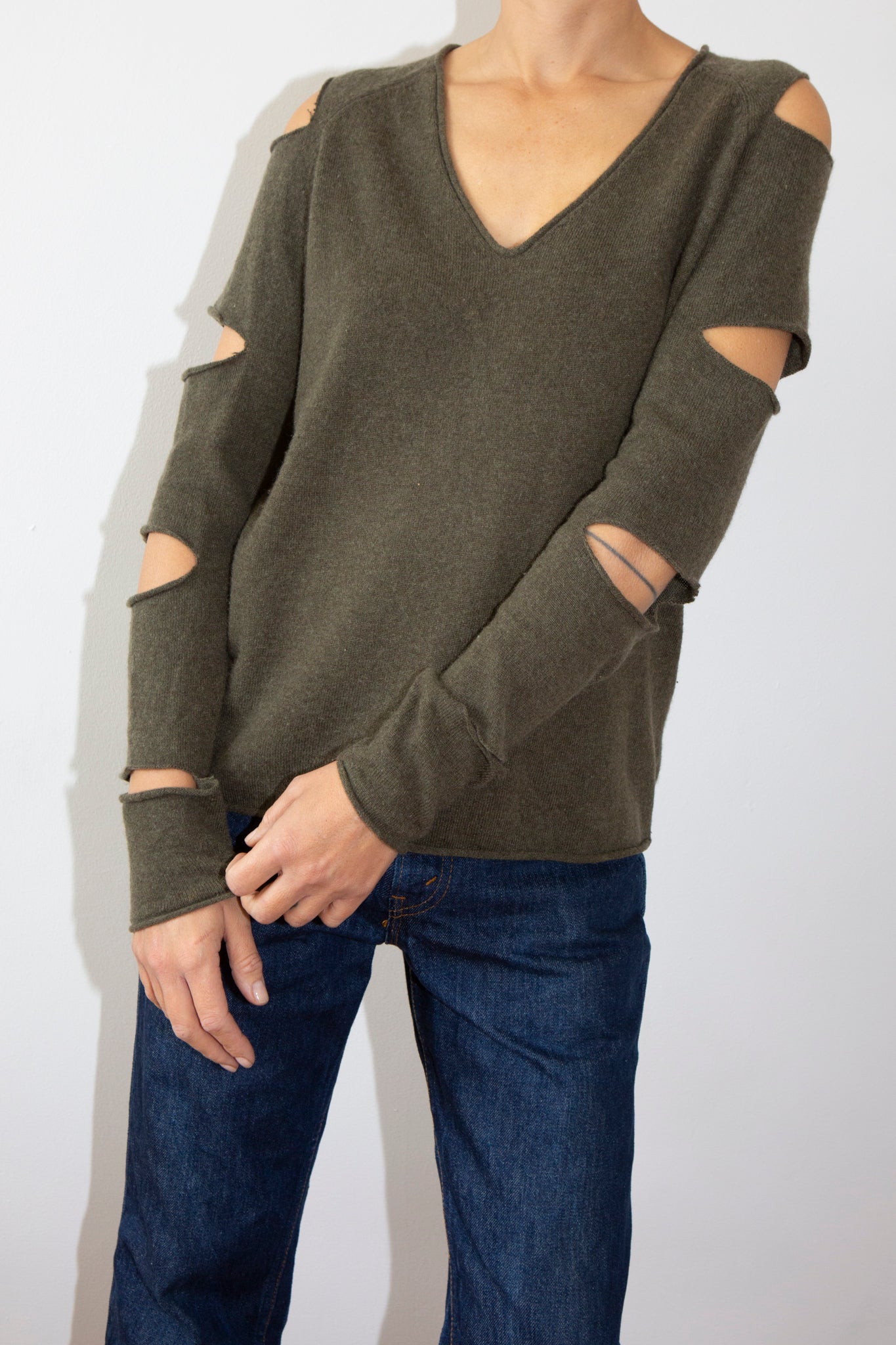 Cashmere Cut Out Top