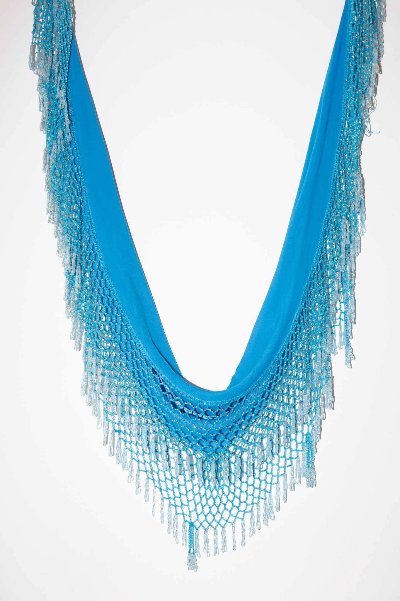 90s Turquoise Glass Beaded Wrap