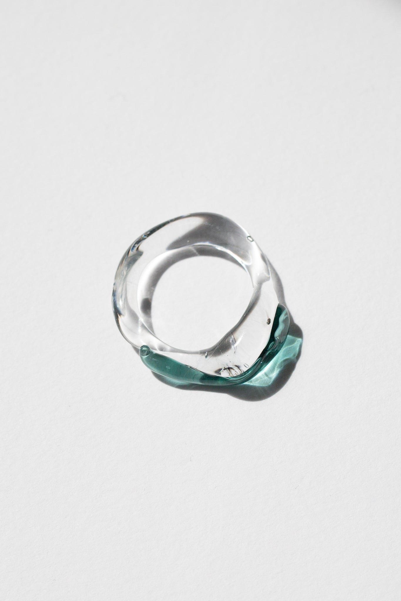 Teal Top Murano Glass Ring