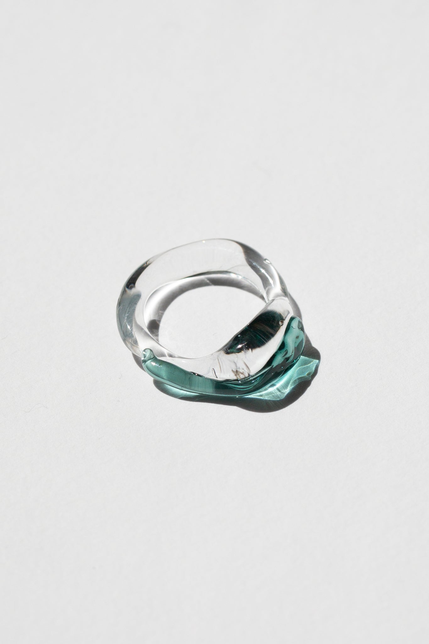 Teal Top Murano Glass Ring