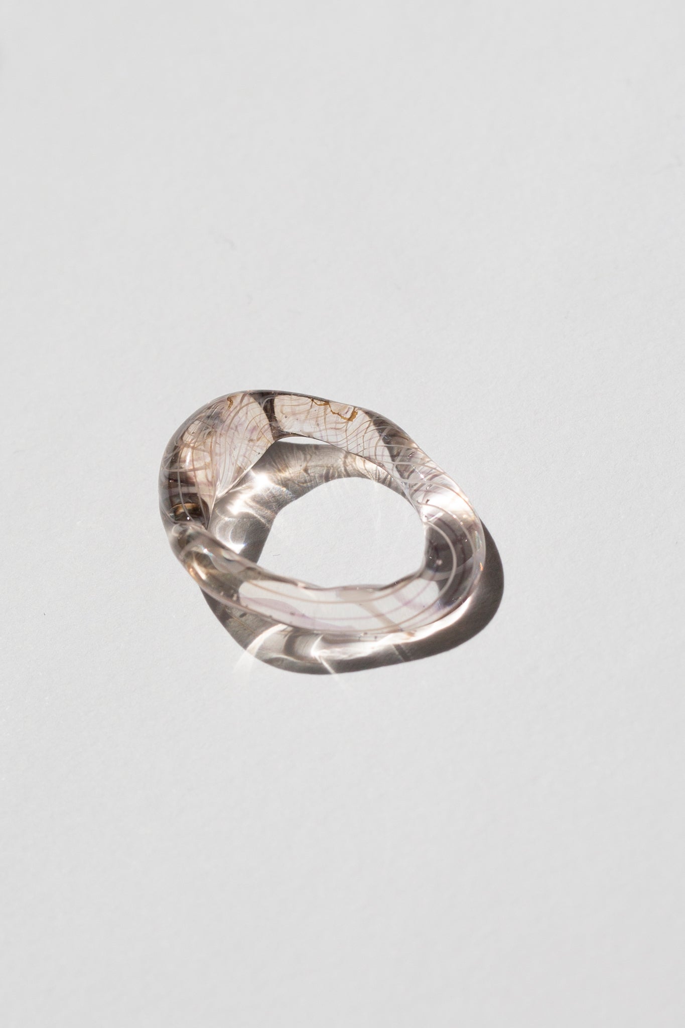 Smokey Murano Glass Ring