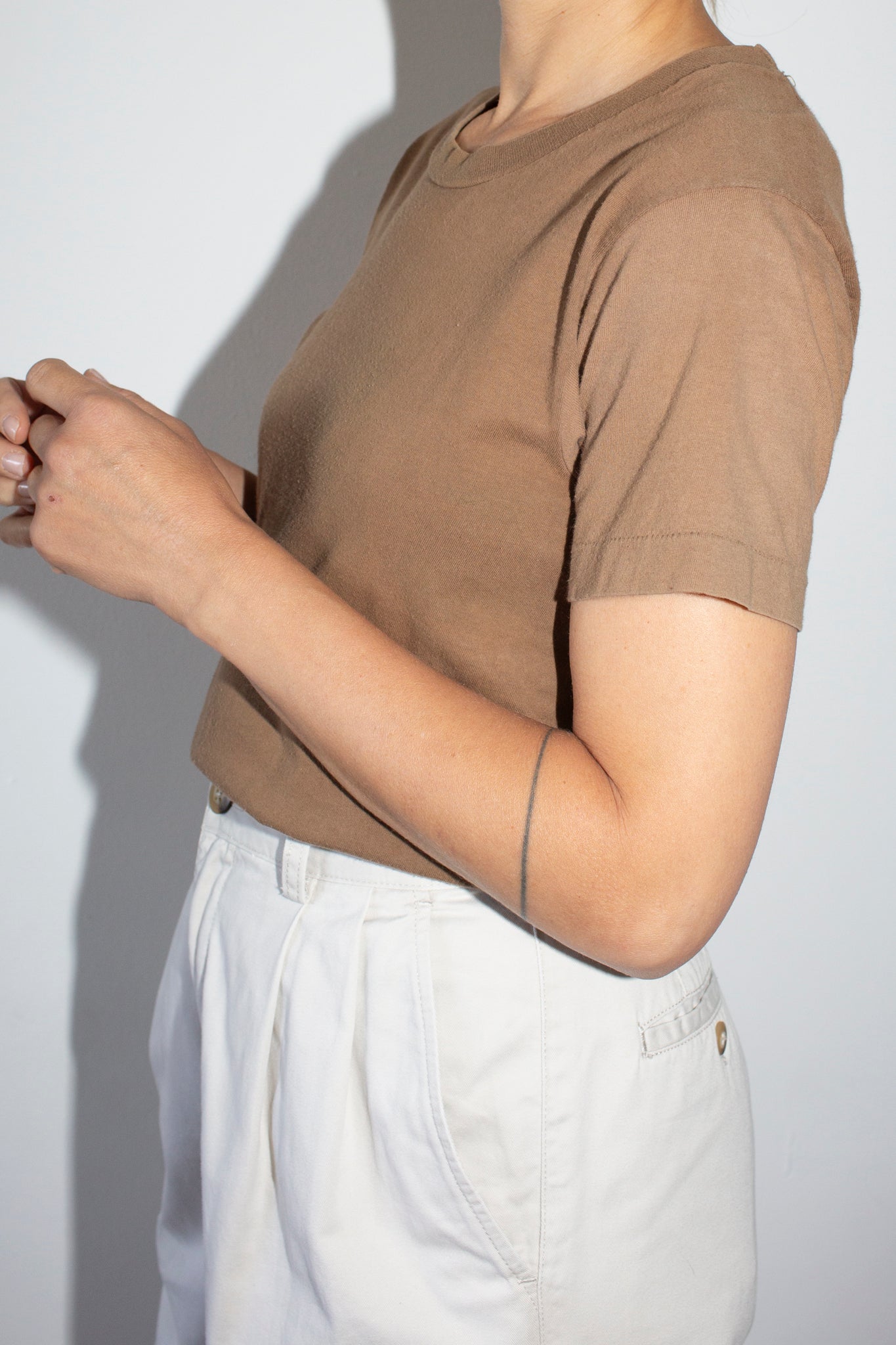 Mink Single Stitch Tee
