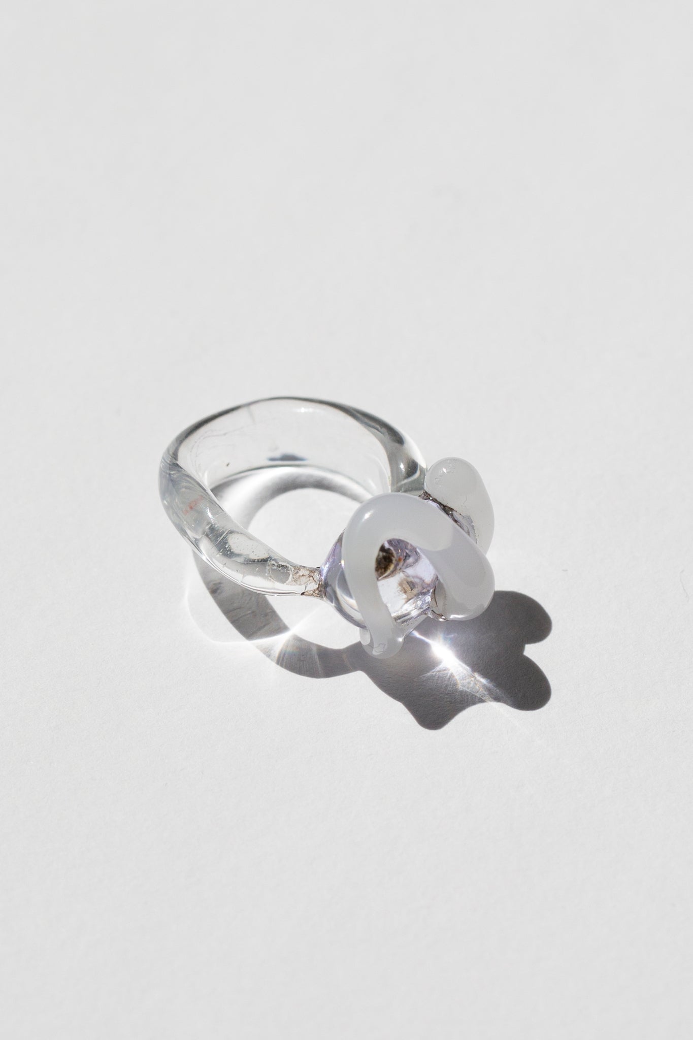 Squiggle Topper Murano Glass Ring