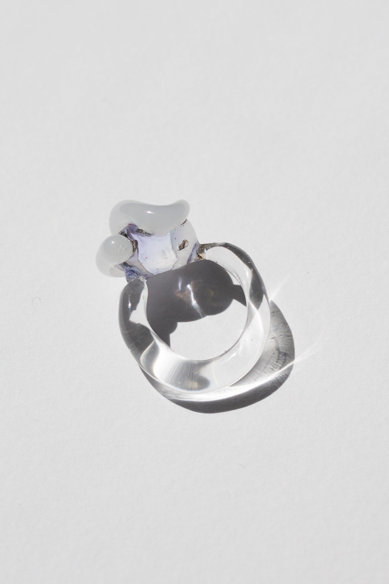 Squiggle Topper Murano Glass Ring