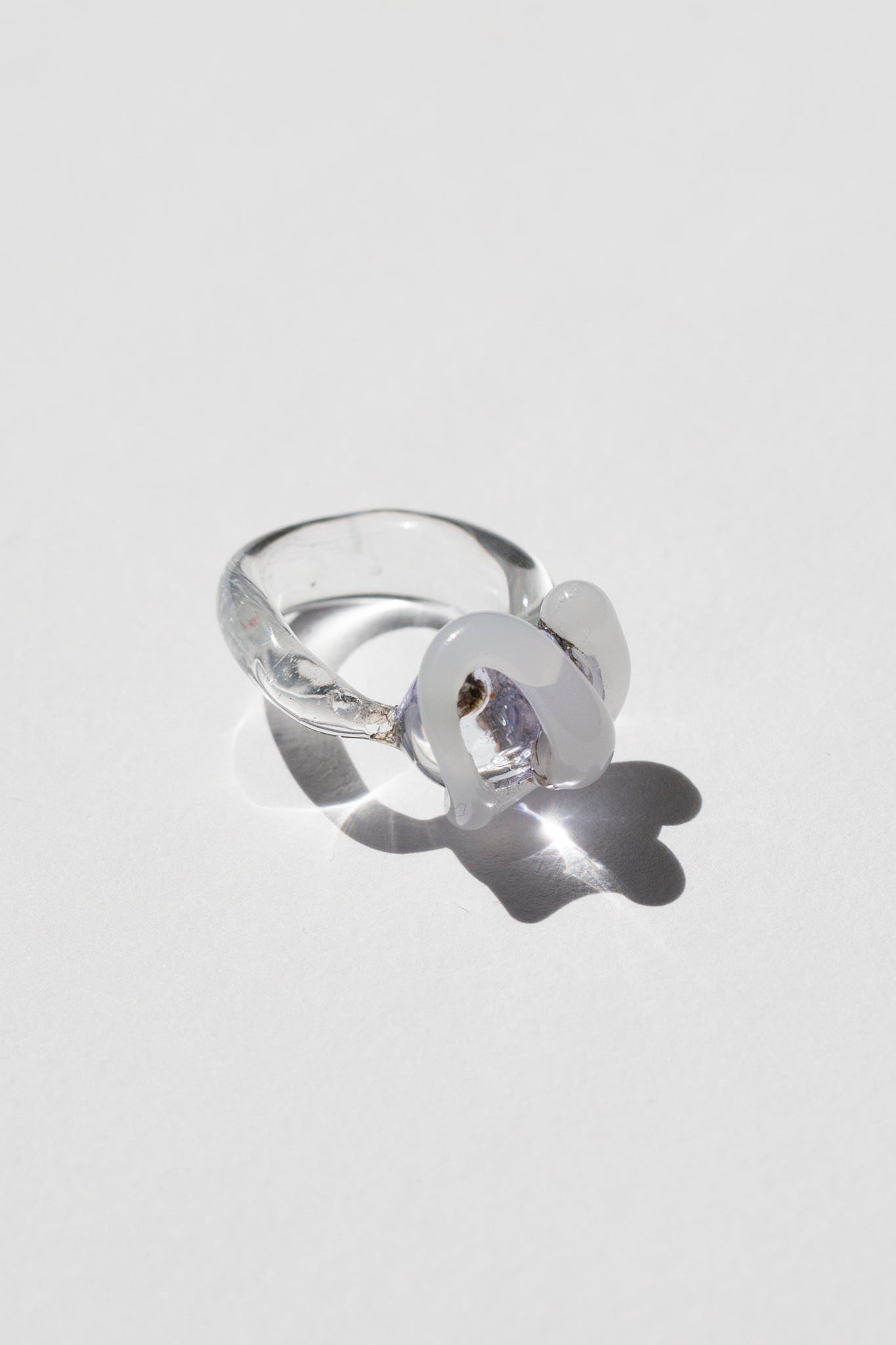 Squiggle Topper Murano Glass Ring