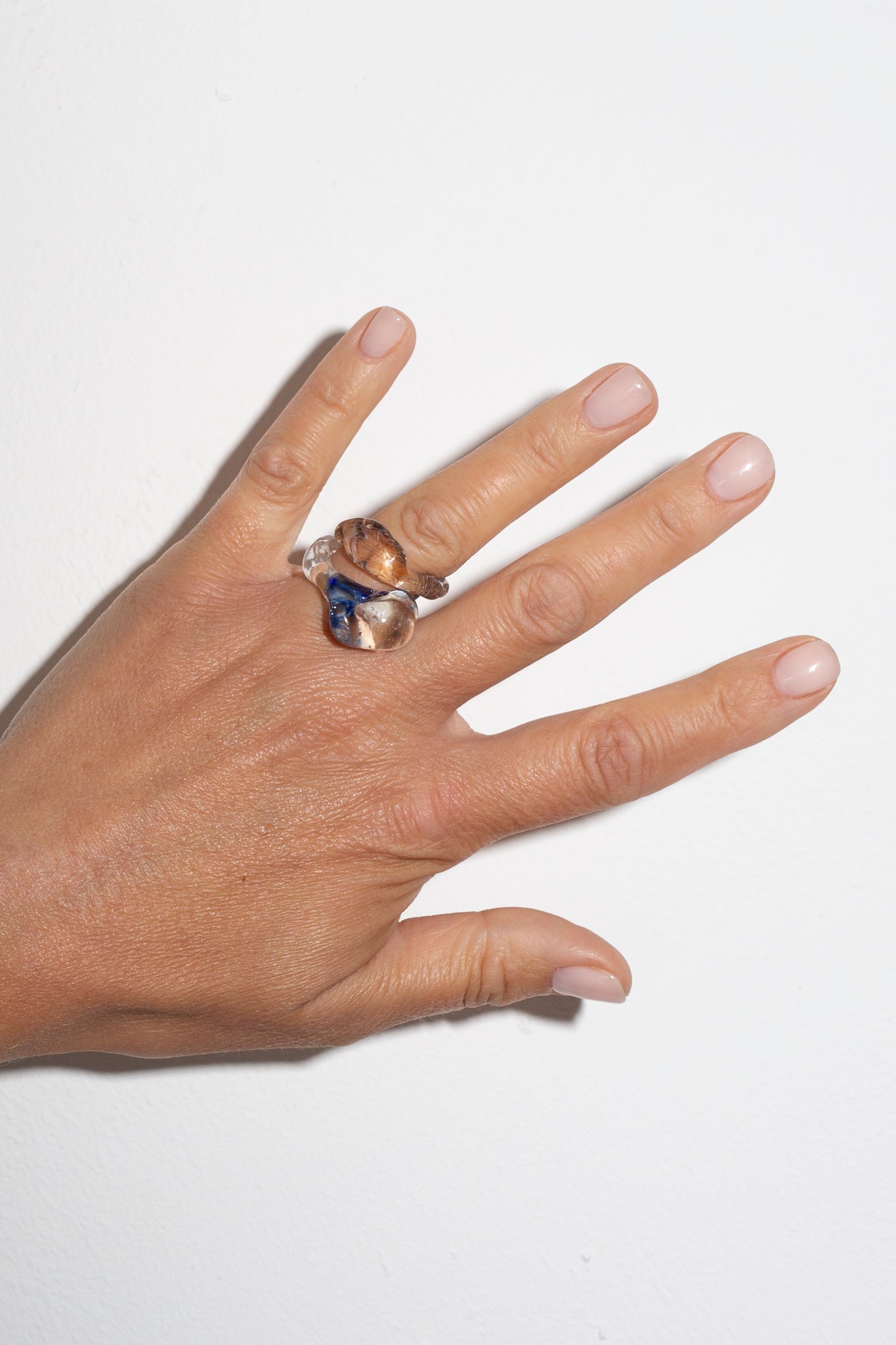 Smokey Murano Glass Ring