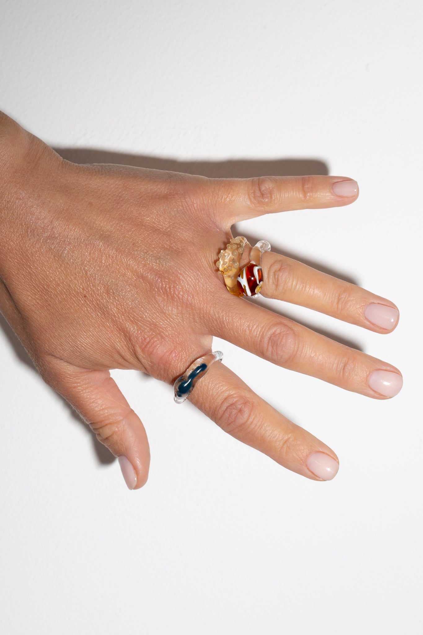 Teal Top Murano Glass Ring