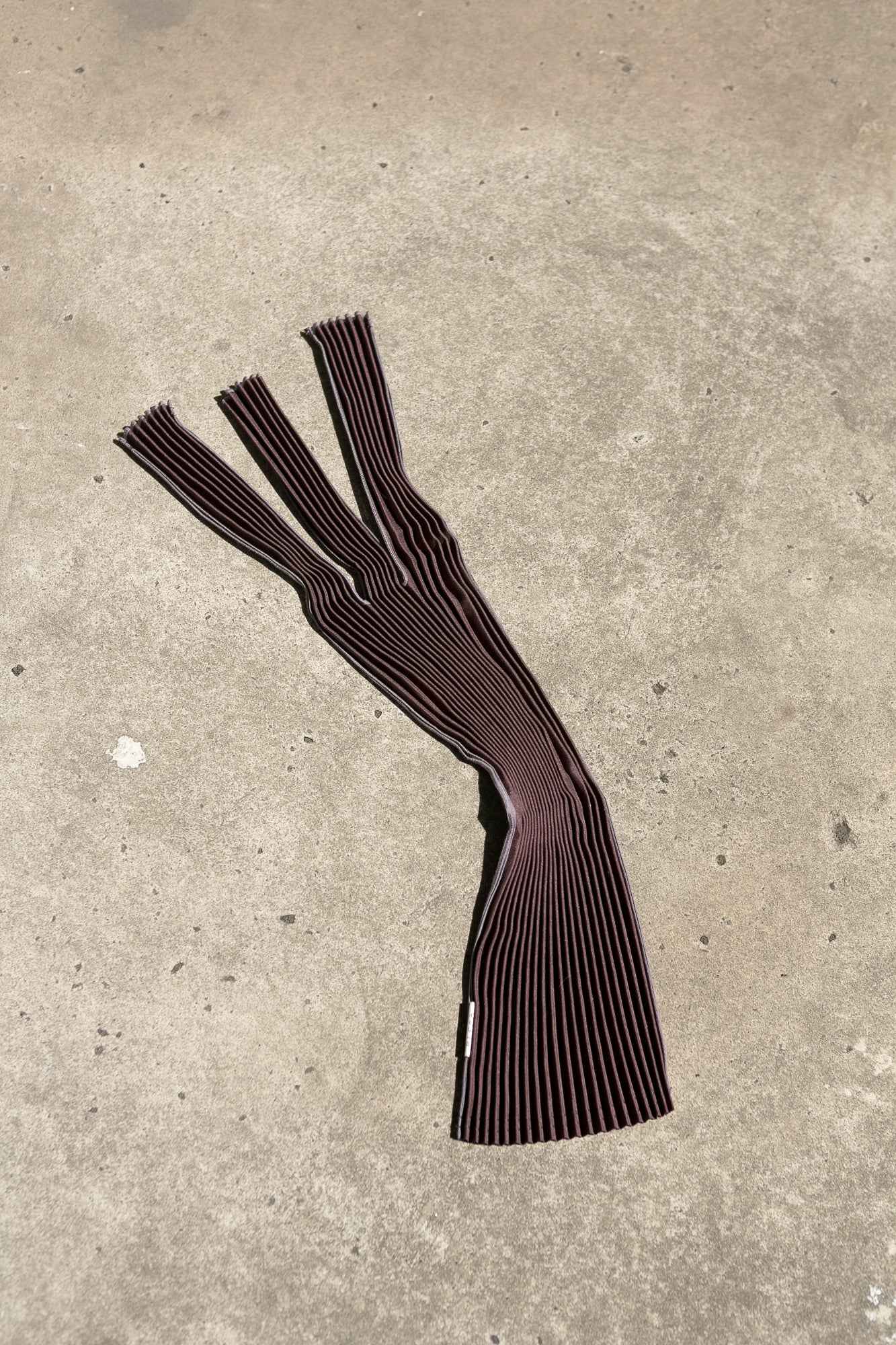 Medium Brown Pleco Pleated Bag