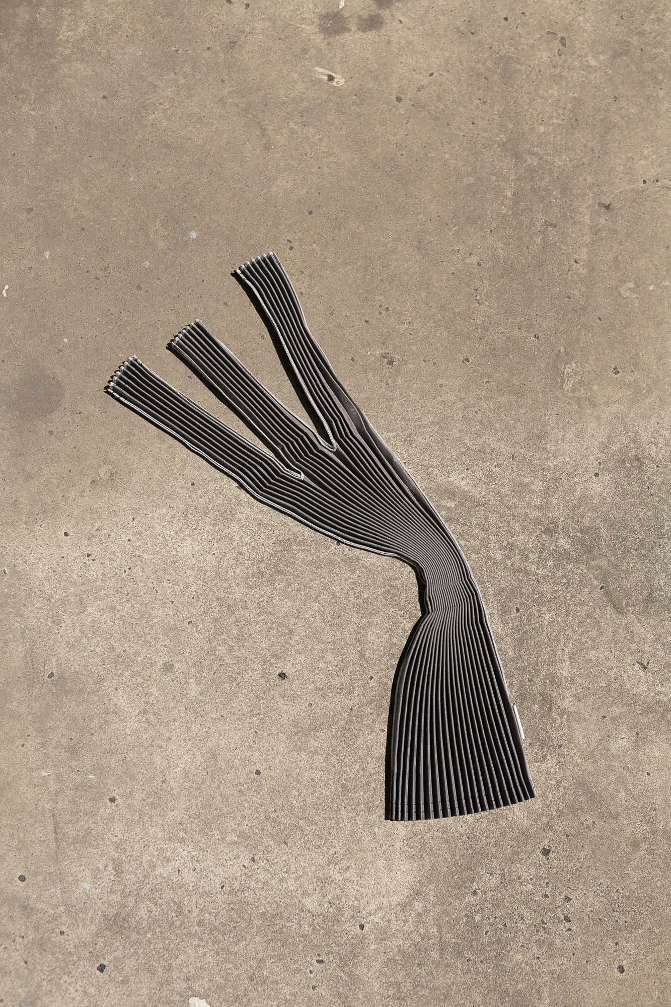 Grey Pleco Pleated Bag