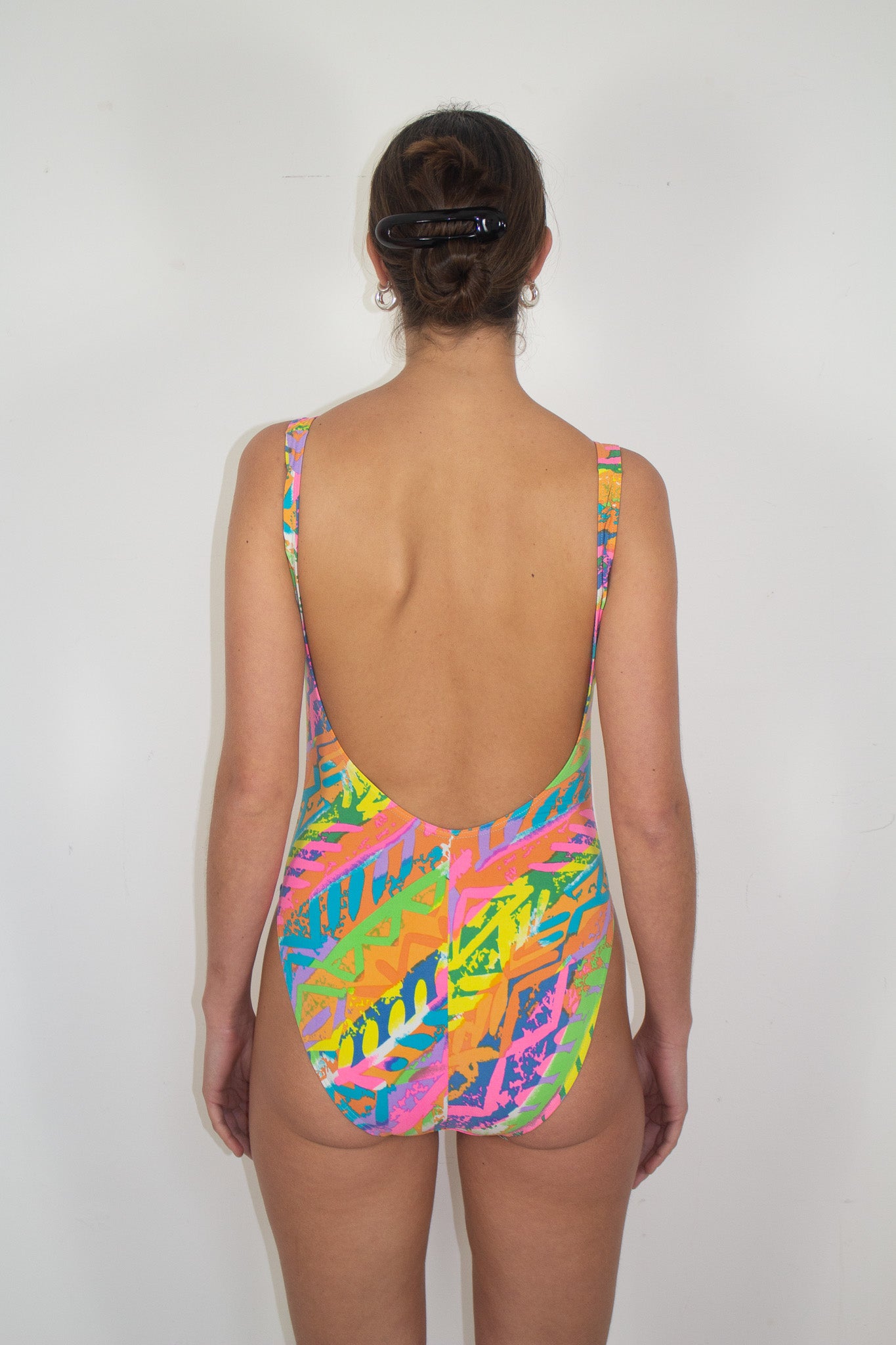 80s Speedo Graphic Print Swimsuit