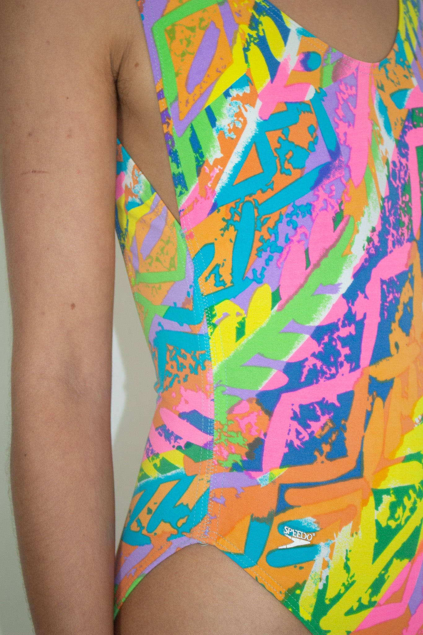 80s Speedo Graphic Print Swimsuit