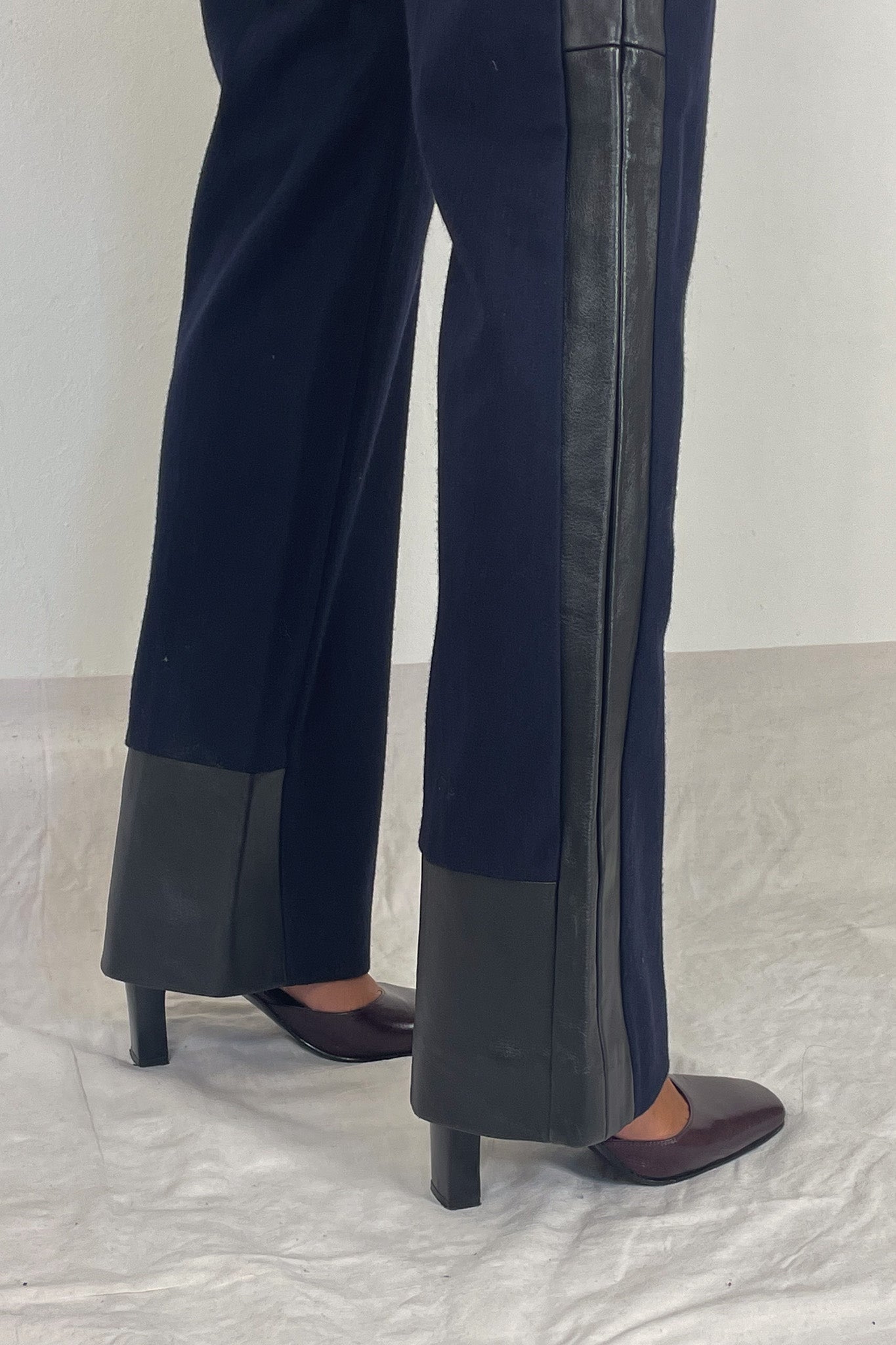 Celine Wool & Leather Trousers