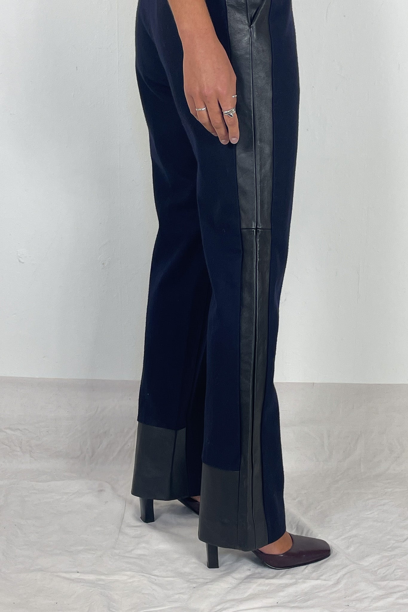 Celine Wool & Leather Trousers