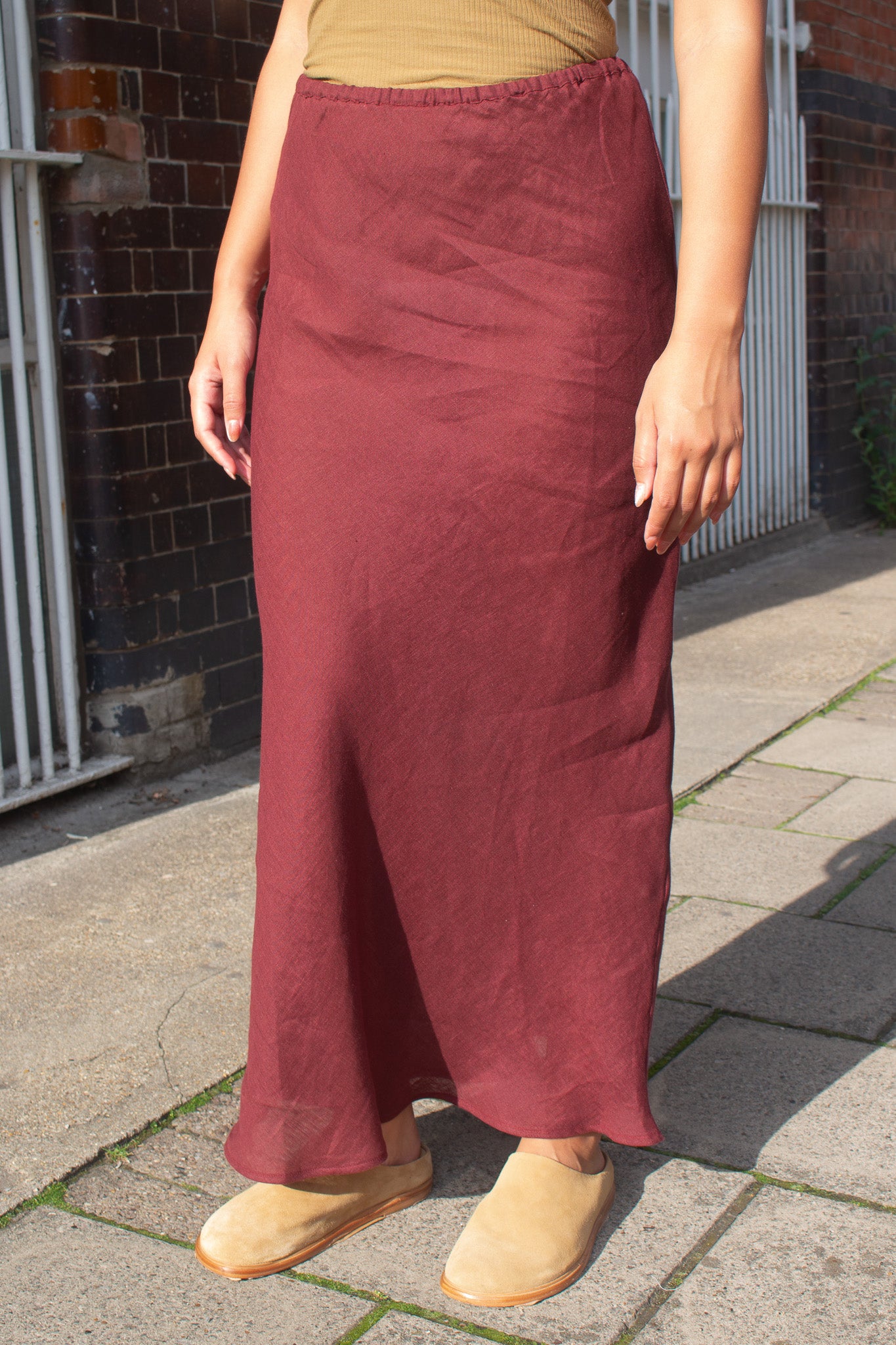 Baserange Burgundy Dydine Skirt