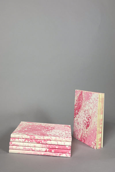 Pink Marbled Notebook - Handmade in Italy