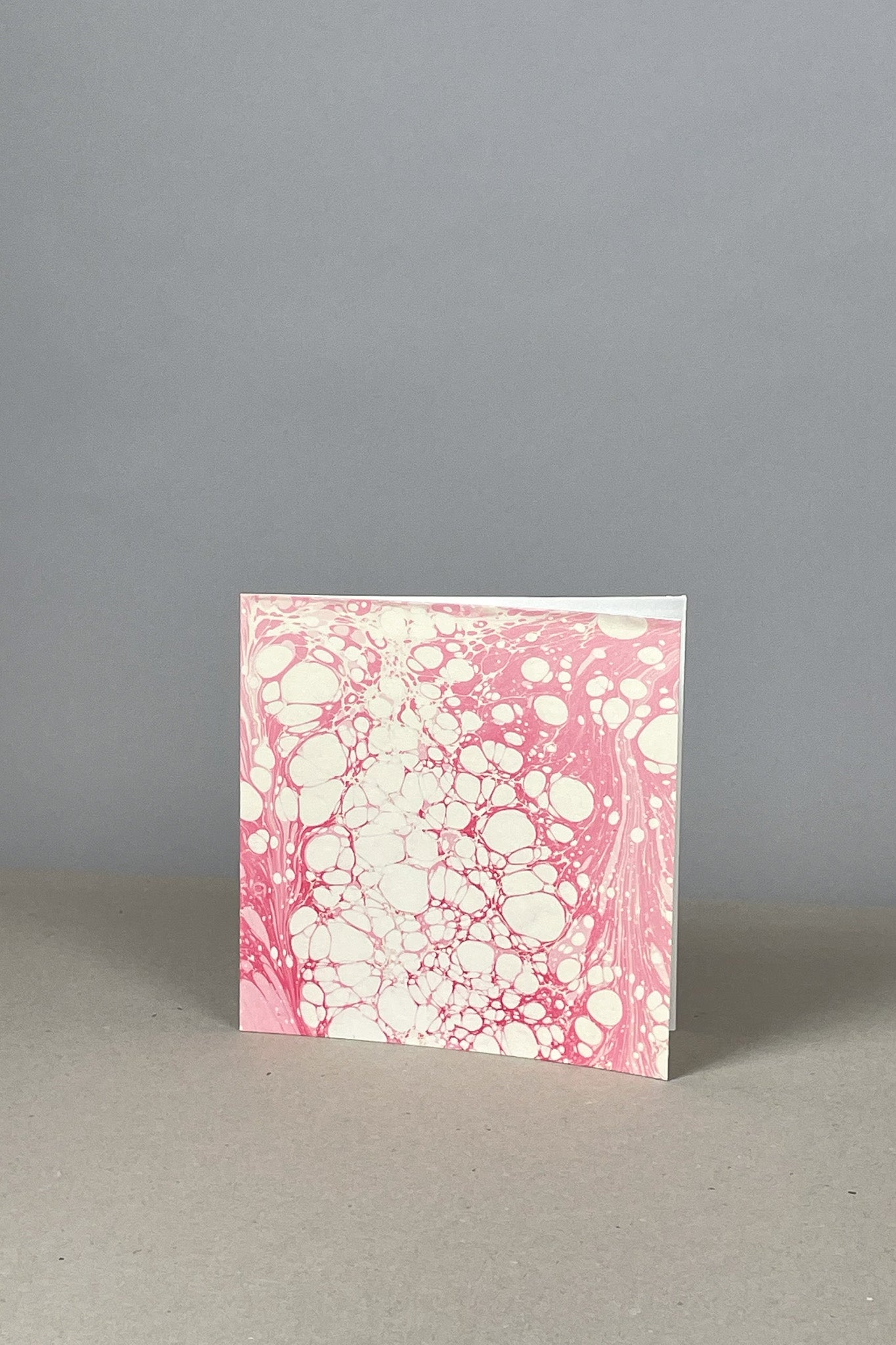 Pink Hand Marbled Card - Made in Italy