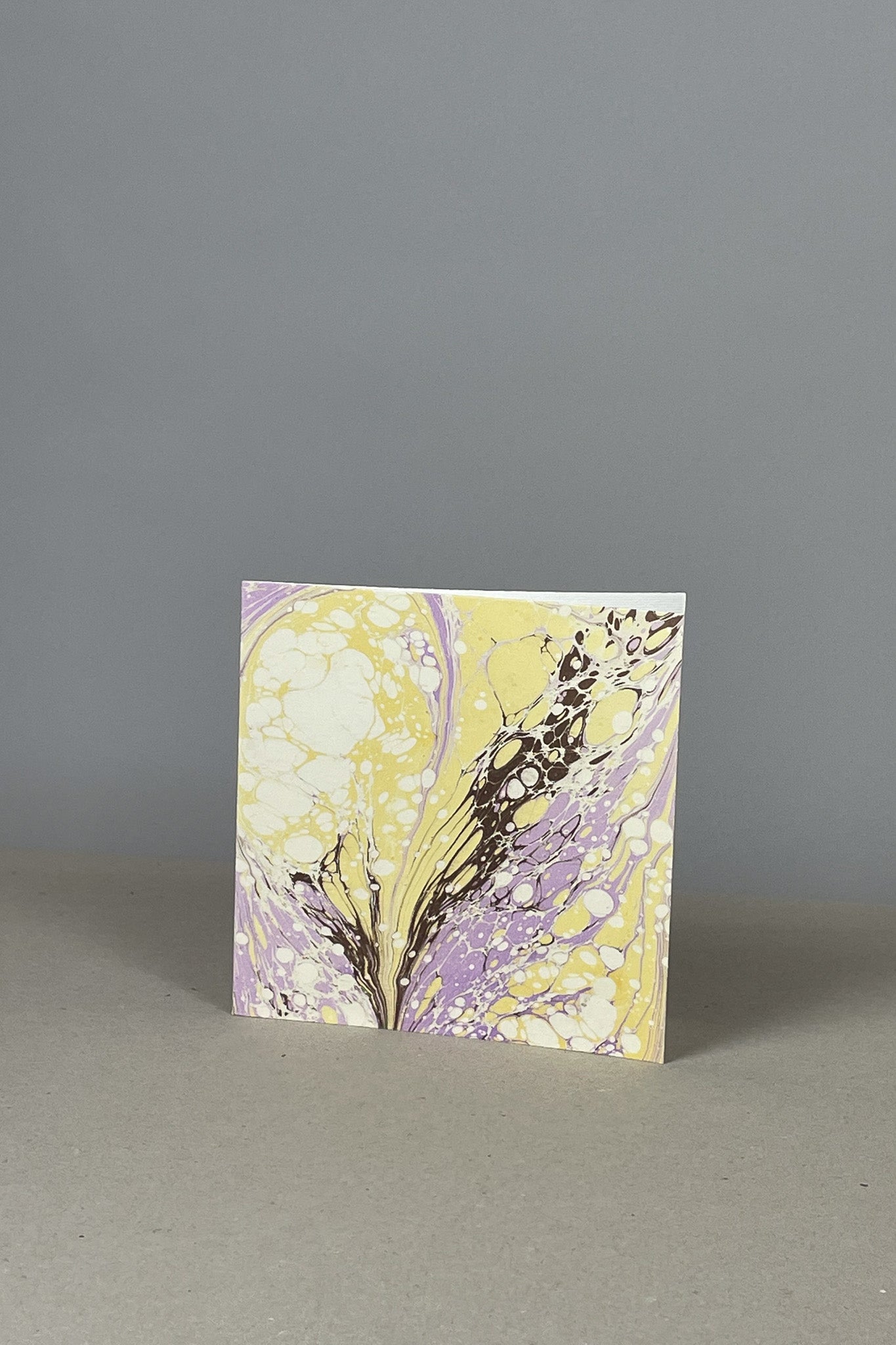 Purple Hand Marbled Card - Made in Italy