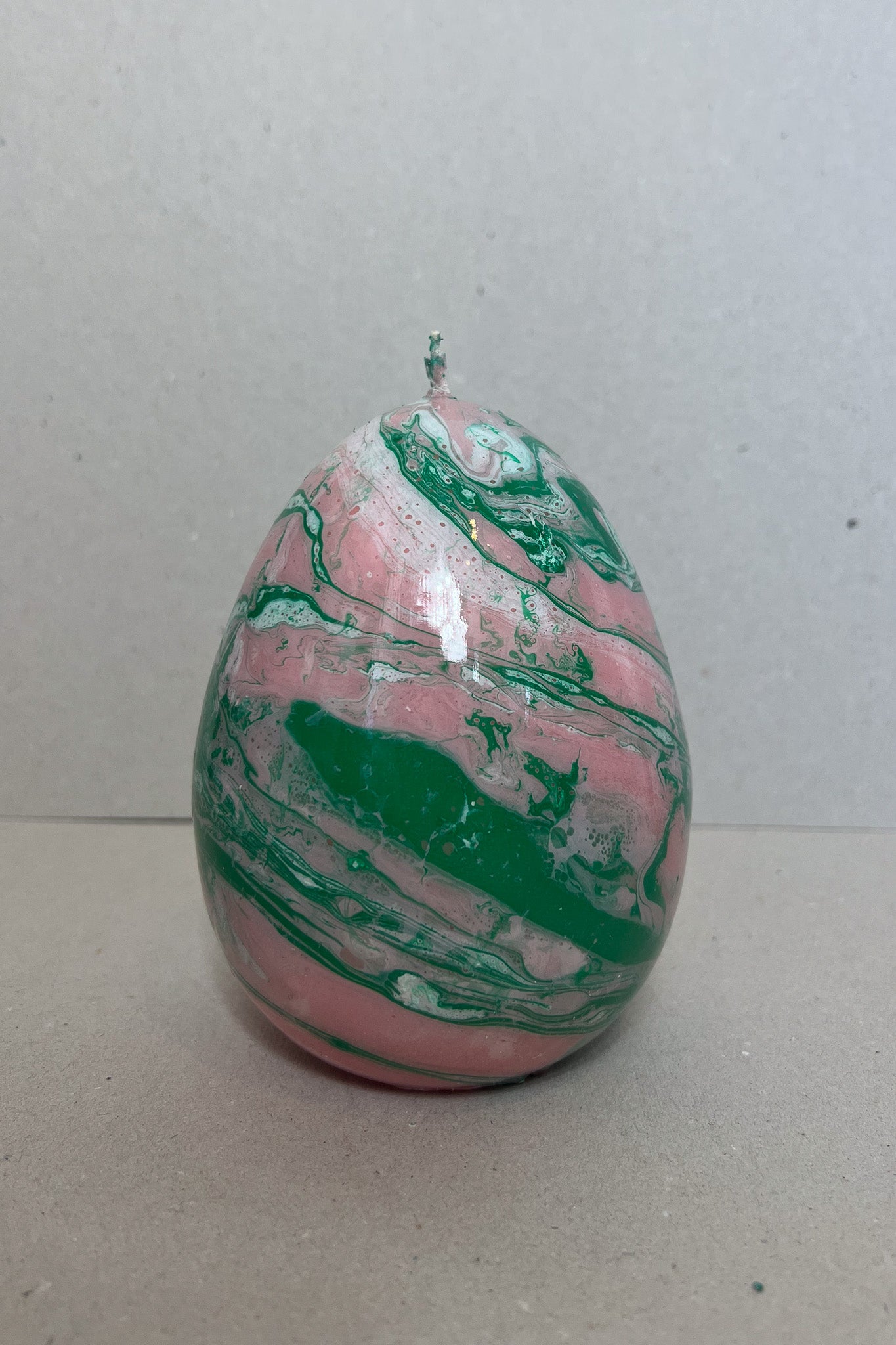 Verde Marble Egg Candle