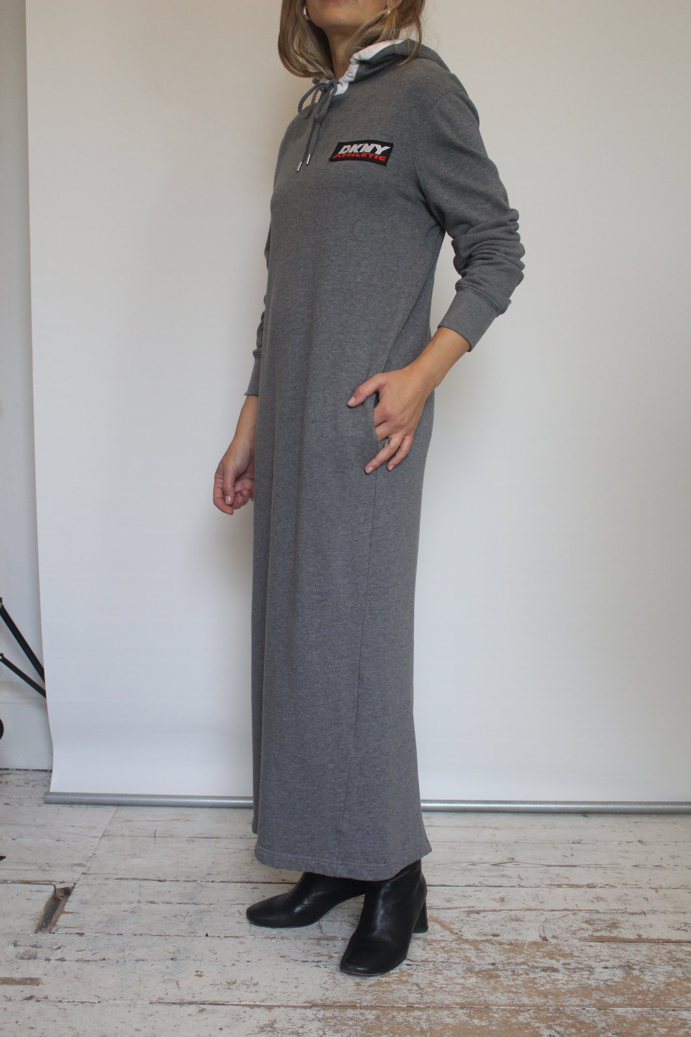 1990s DKNY Hooded Dress