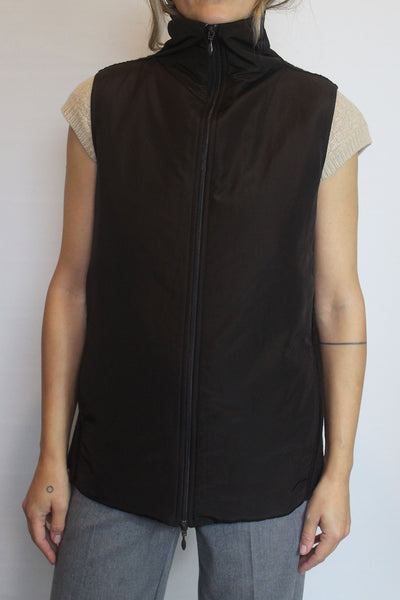 High Neck Brown Waistcoat