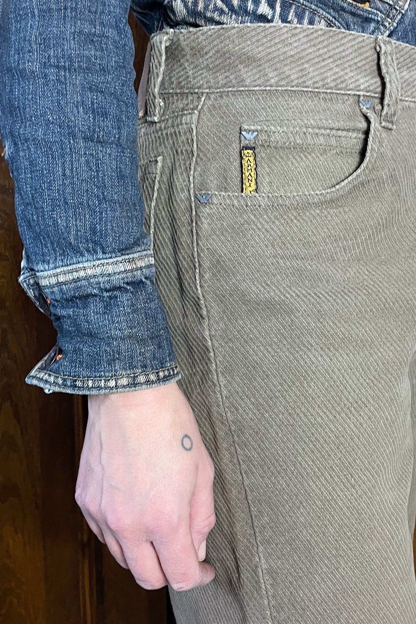 Khaki Armani Jeans