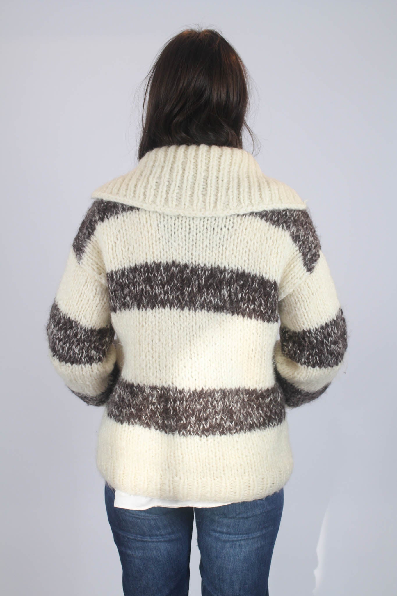 Hand Knitted Striped Jumper