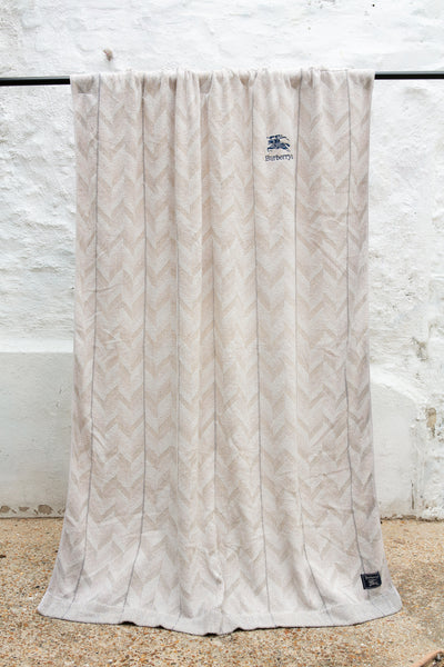 Vintage Burberrys Neutral Geometric Print Towel