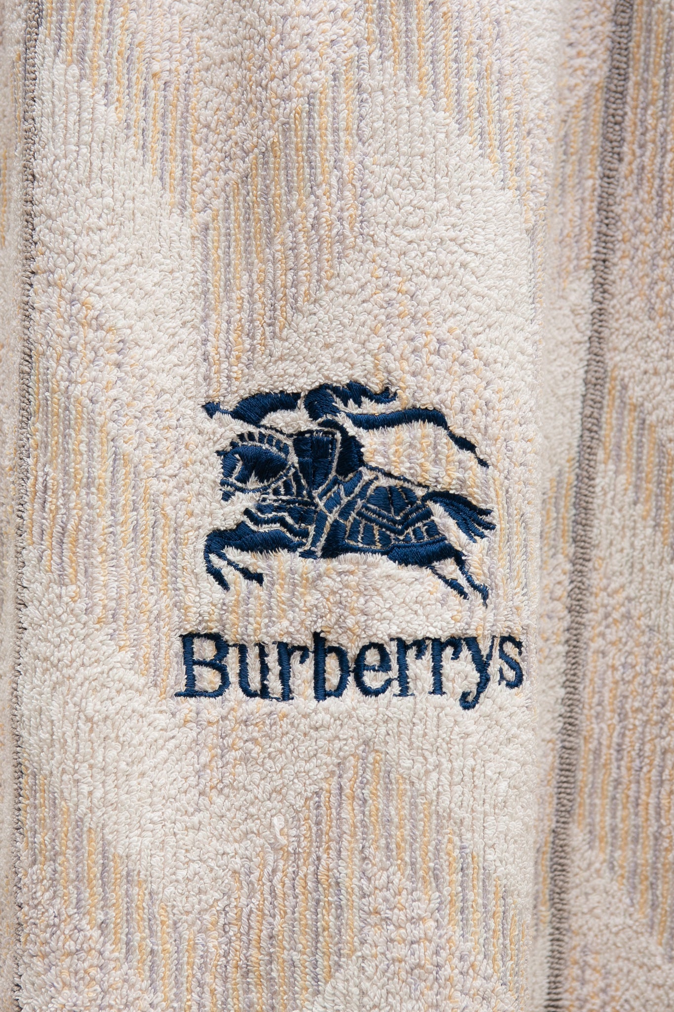 Vintage Burberrys Neutral Geometric Print Towel