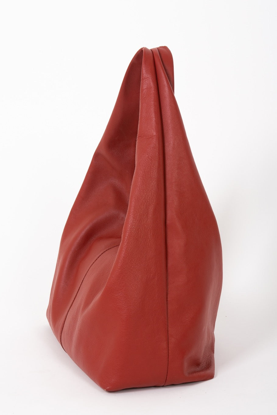 Papaya Classic Leather Shoulder Bag
