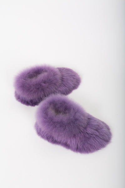 Purple Alpaca Slippers