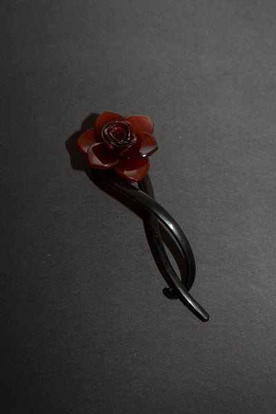 Toffee Rose Hair Pin