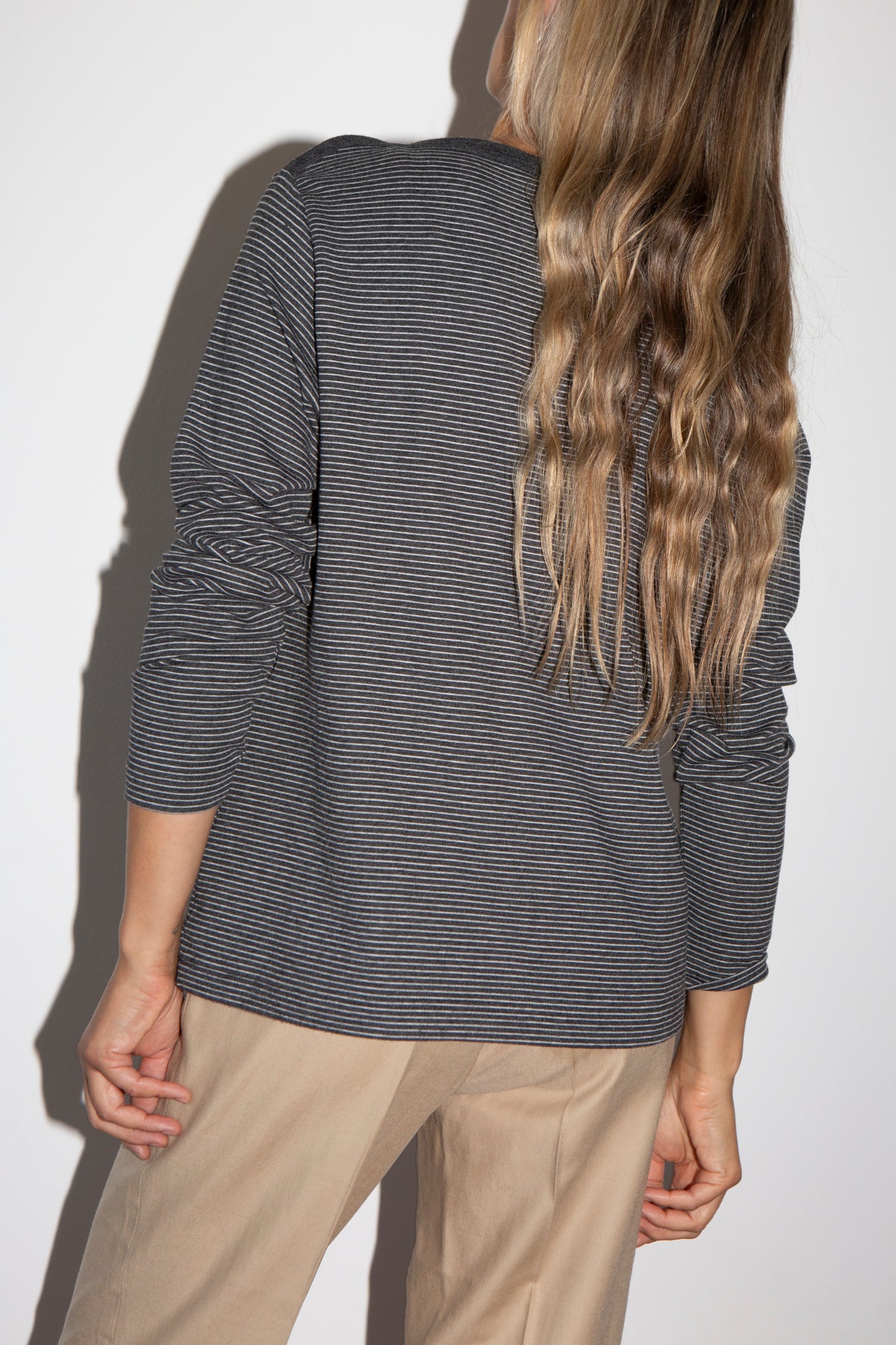 Boat Neck Stripe Tee