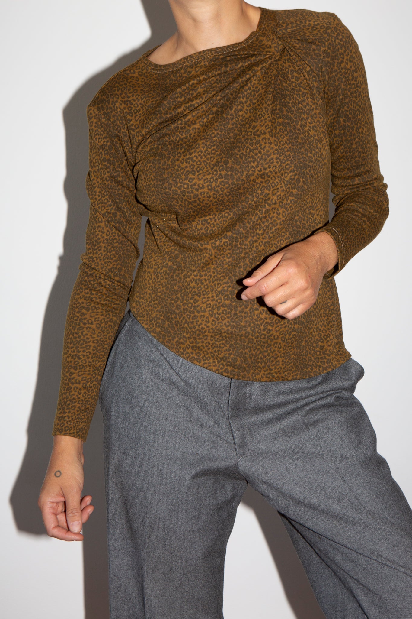 Leopard Twist Top