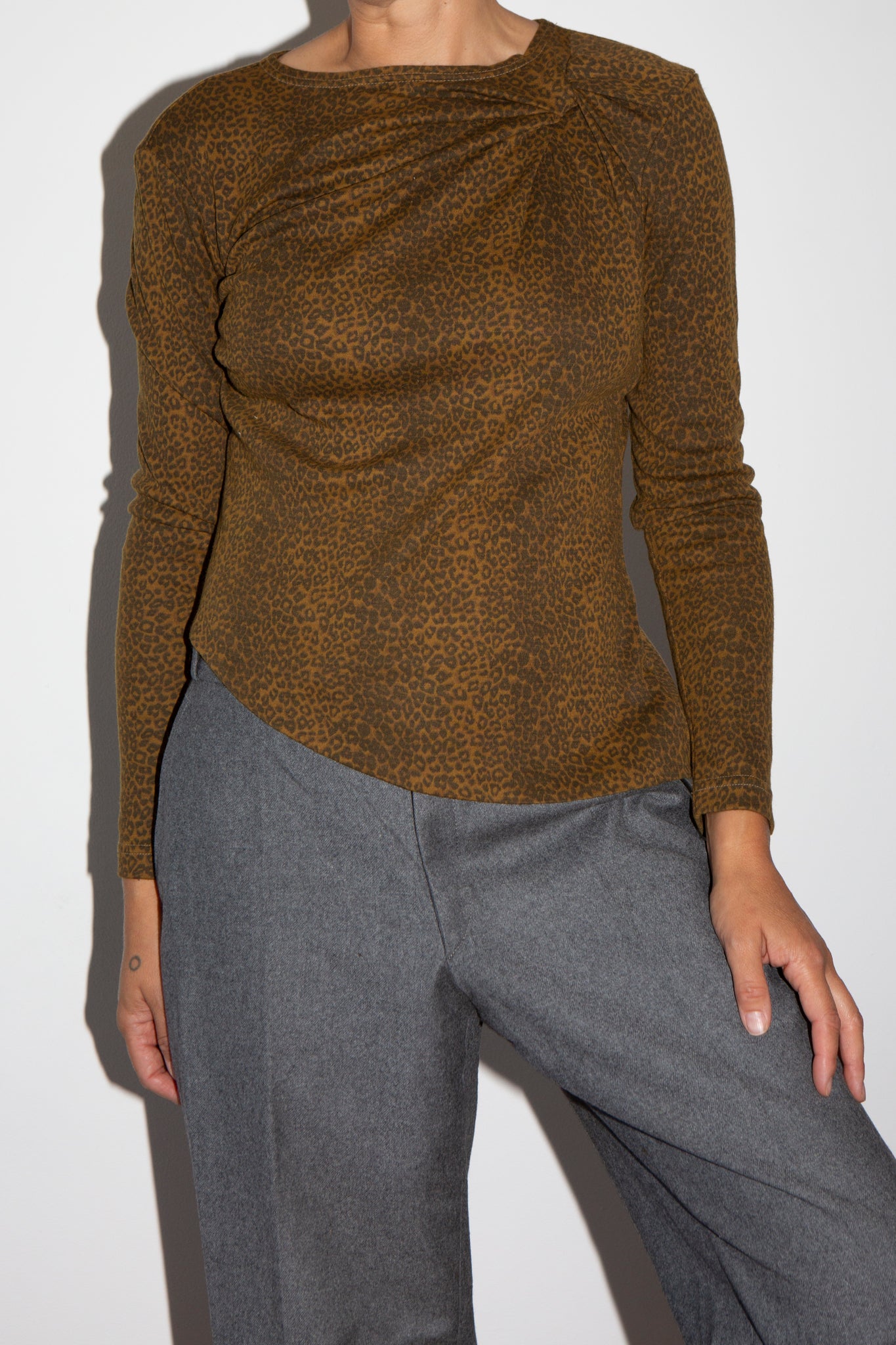 Leopard Twist Top