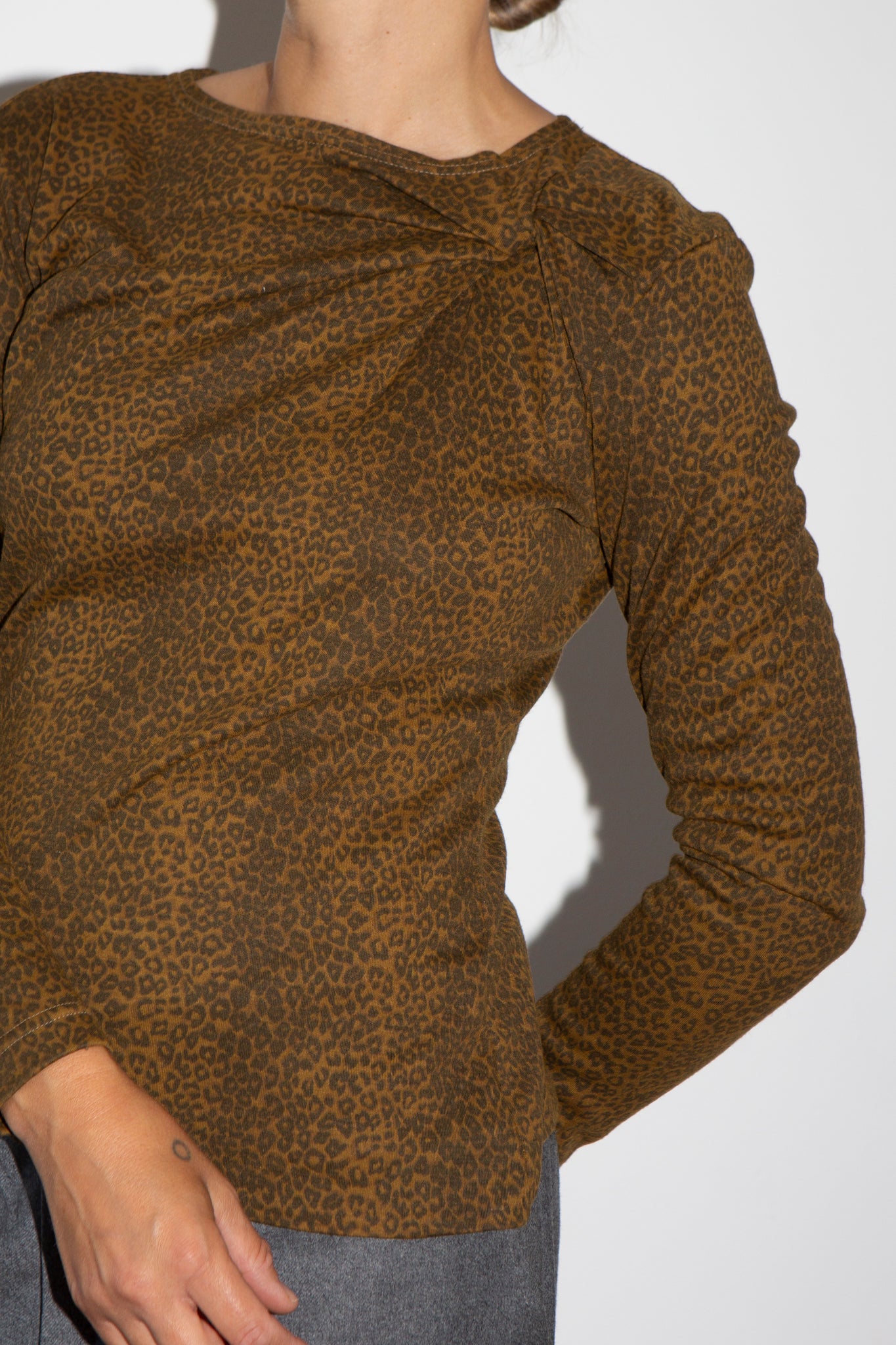 Leopard Twist Top
