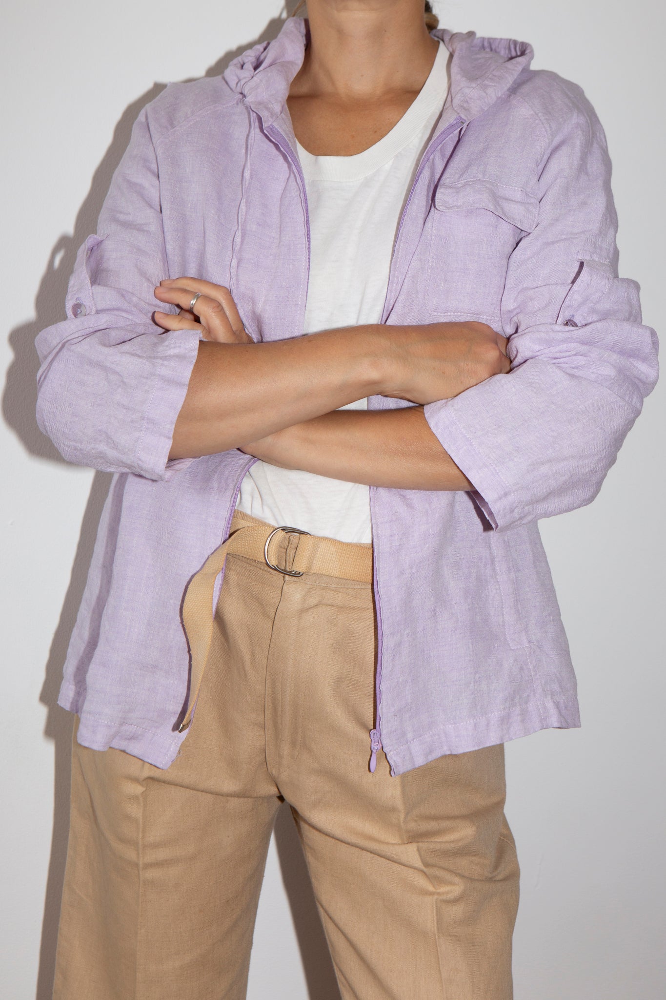 Linen Hooded Jacket