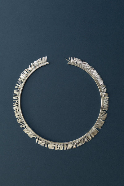 Sterling Silver Fringed Collar