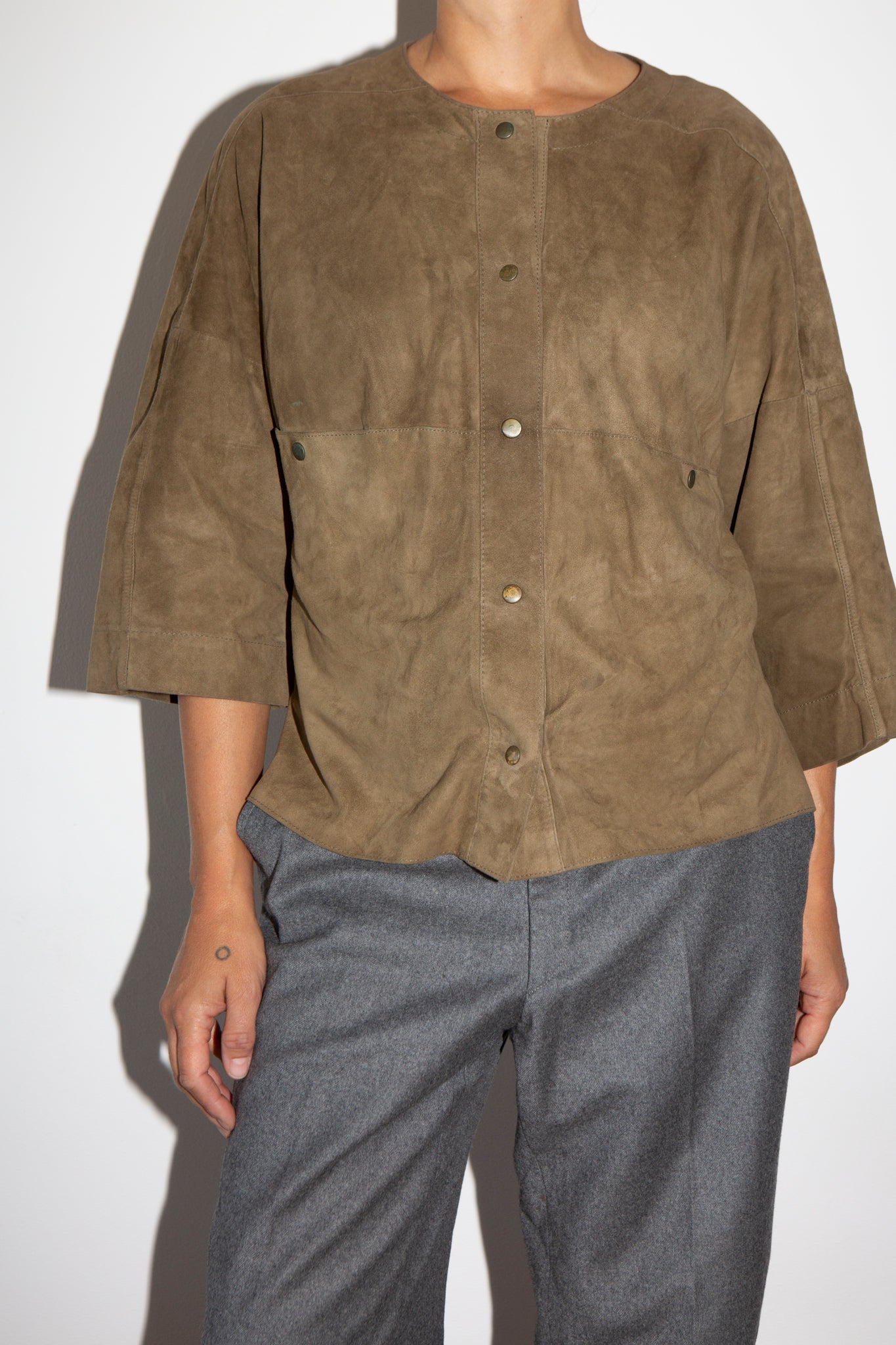 Cropped Suede Jacket