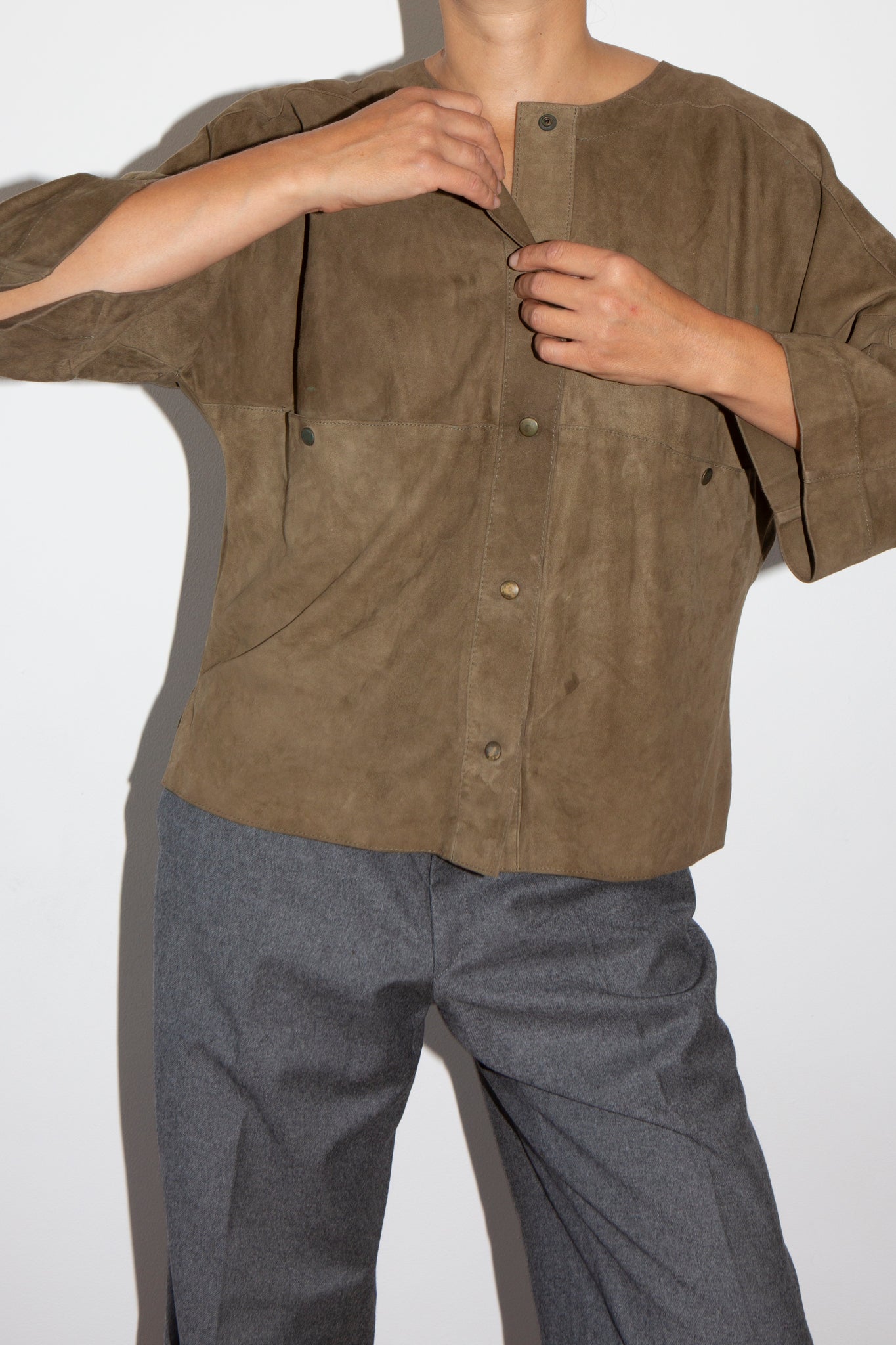 Cropped Suede Jacket
